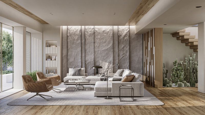 Stone-Accented Walls