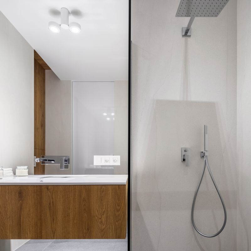 Finished Shower with Modern Design